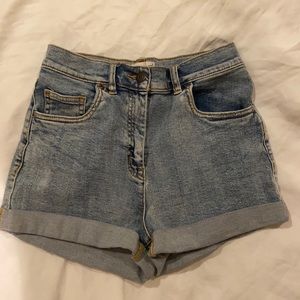 Aritzia Hugh Waisted Denim Cuffed Shorts - 2019